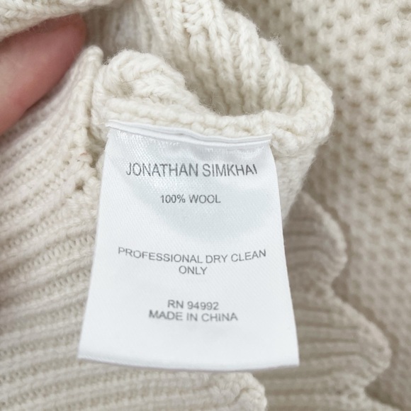 Jonathan Simkhai Wool
Tassel Knit Turtleneck In Neutral size S - Picture 15 of 16